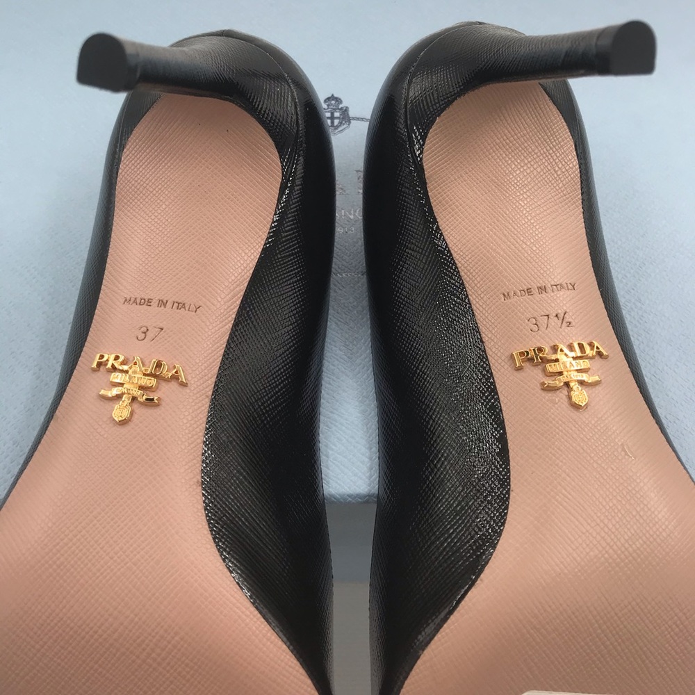 Prada Shoes Prada Heels NWB 1/2 size off 37L 37.5R - Picture 14 of 14